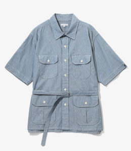 S/S Bush Shirt - Cotton Chambray ¥35,200