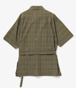 S/S Bush Shirt - Cotton Madras Check ¥37,400