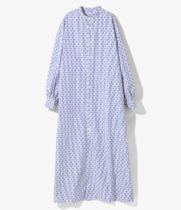 Banded Collar Dress - Dot Stripes ¥33,000