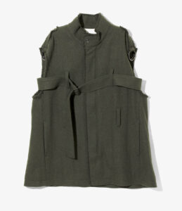 Belted Vest - Serge / Olive ¥46,200
