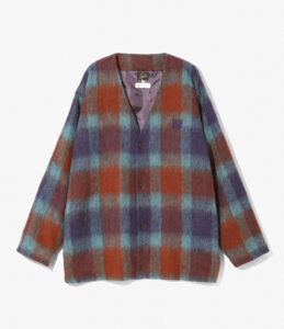 CARDIGAN JACKET - PLAID / SHAGGY CLOTH ¥53,900