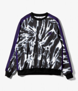 TRACK CREW NECK SHIRT - POLY SMOOTH / TIE DYE PRINTED ¥28,600