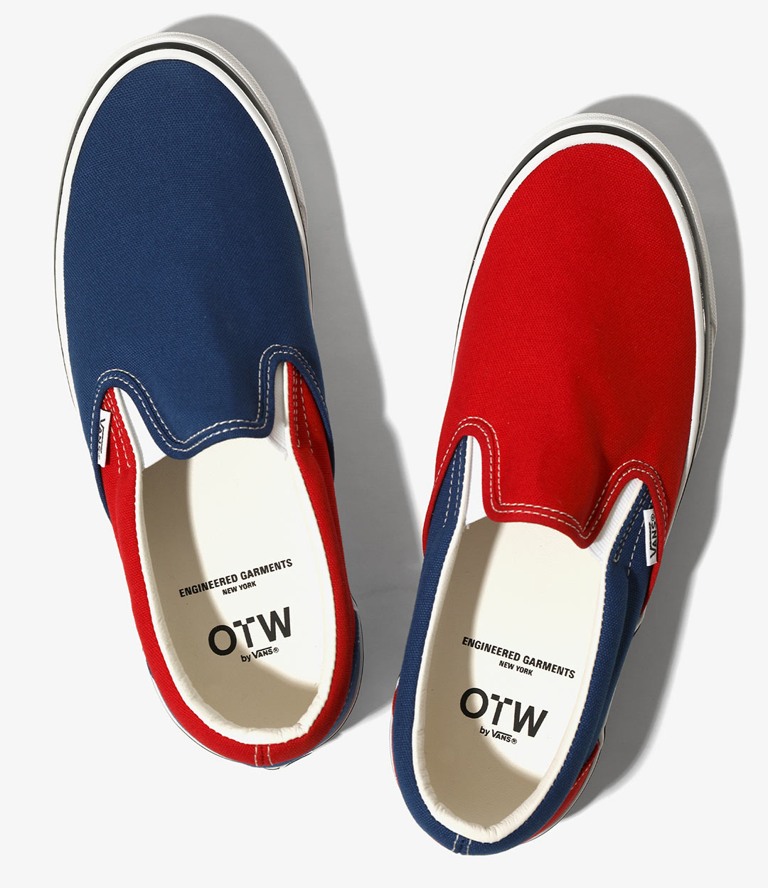 〈EG〉 × 〈OTW by VANS〉左右非対称の 「CLASSIC SLIP-ON」 が登場