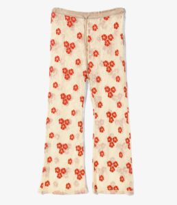 SLIT FLARE PANTS ー FLOWER RACE ¥22,000