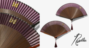 〈NEEDLES〉 天然木を使用したオリジナル扇子