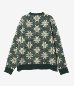 CREW NECK SWEATER - SNOW FLAKES ¥35,200