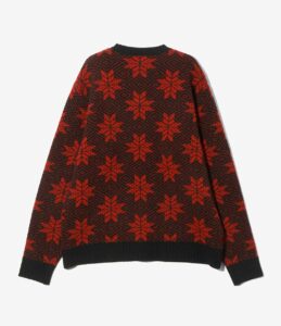 CREW NECK SWEATER - SNOW FLAKES ¥35,200