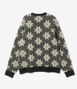 CREW NECK SWEATER - SNOW FLAKES ¥35,200
