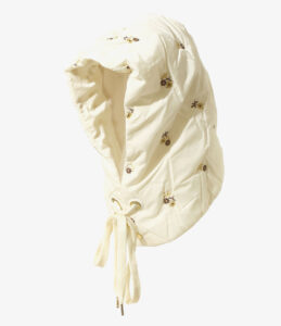 PADDED HOODY SCARF - ORIGINAL FLORAL EMB. ¥26,400