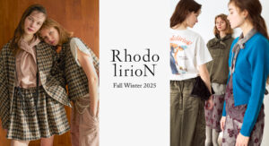 〈RHODOLIRION〉 フード一体型アノラックとヘリクルーパンツ