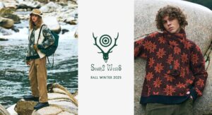 〈SOUTH2 WEST8〉 「CREW NECK SWEATER ＆ KNIT SCARF」