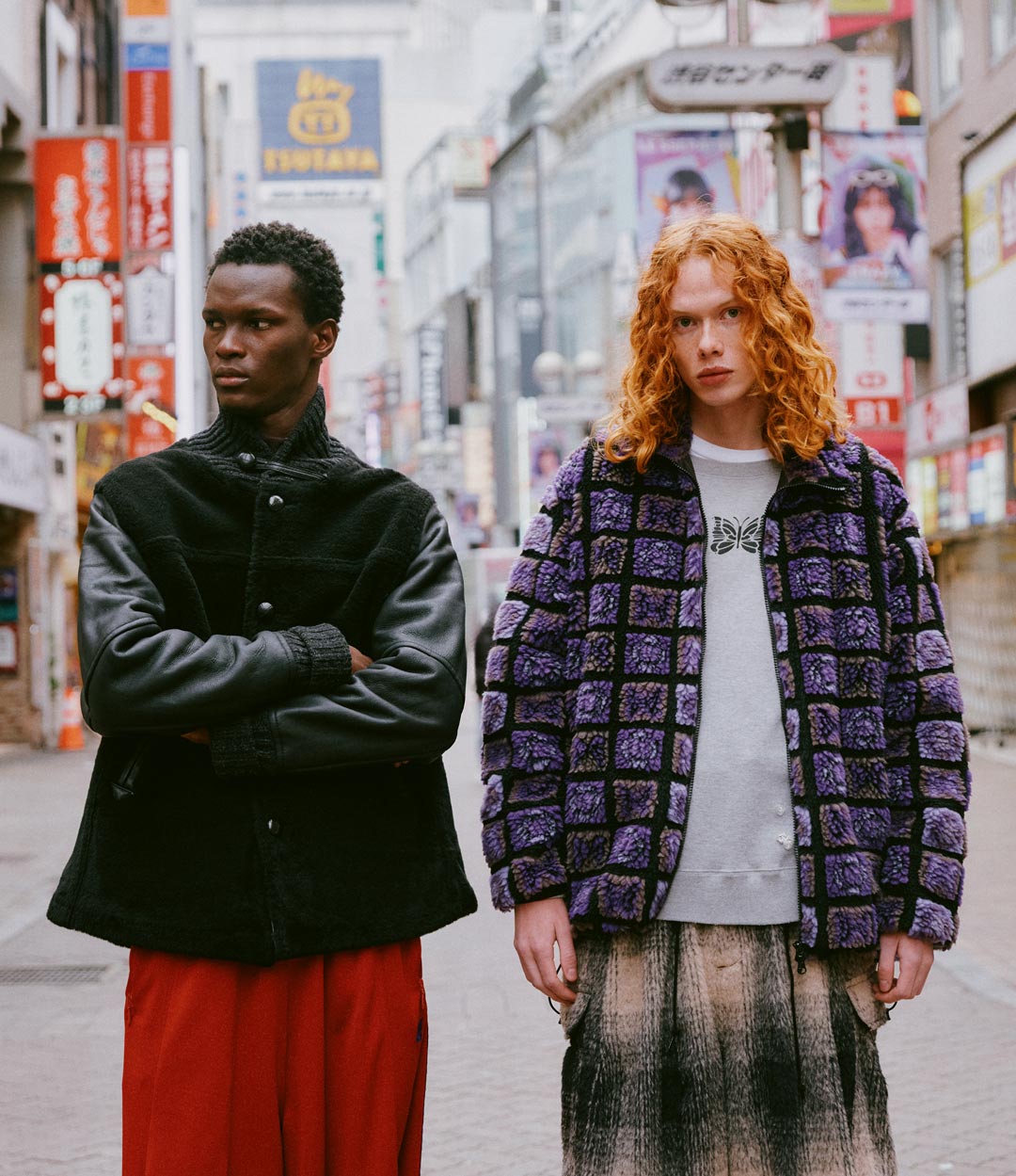 〈NEEDLES〉 FALL WINTER 2025「FUR JACKET – PAPILLON PLAID PILE」