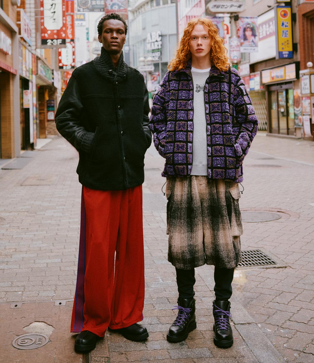 〈NEEDLES〉 FALL WINTER 2025「FUR JACKET – PAPILLON PLAID PILE」