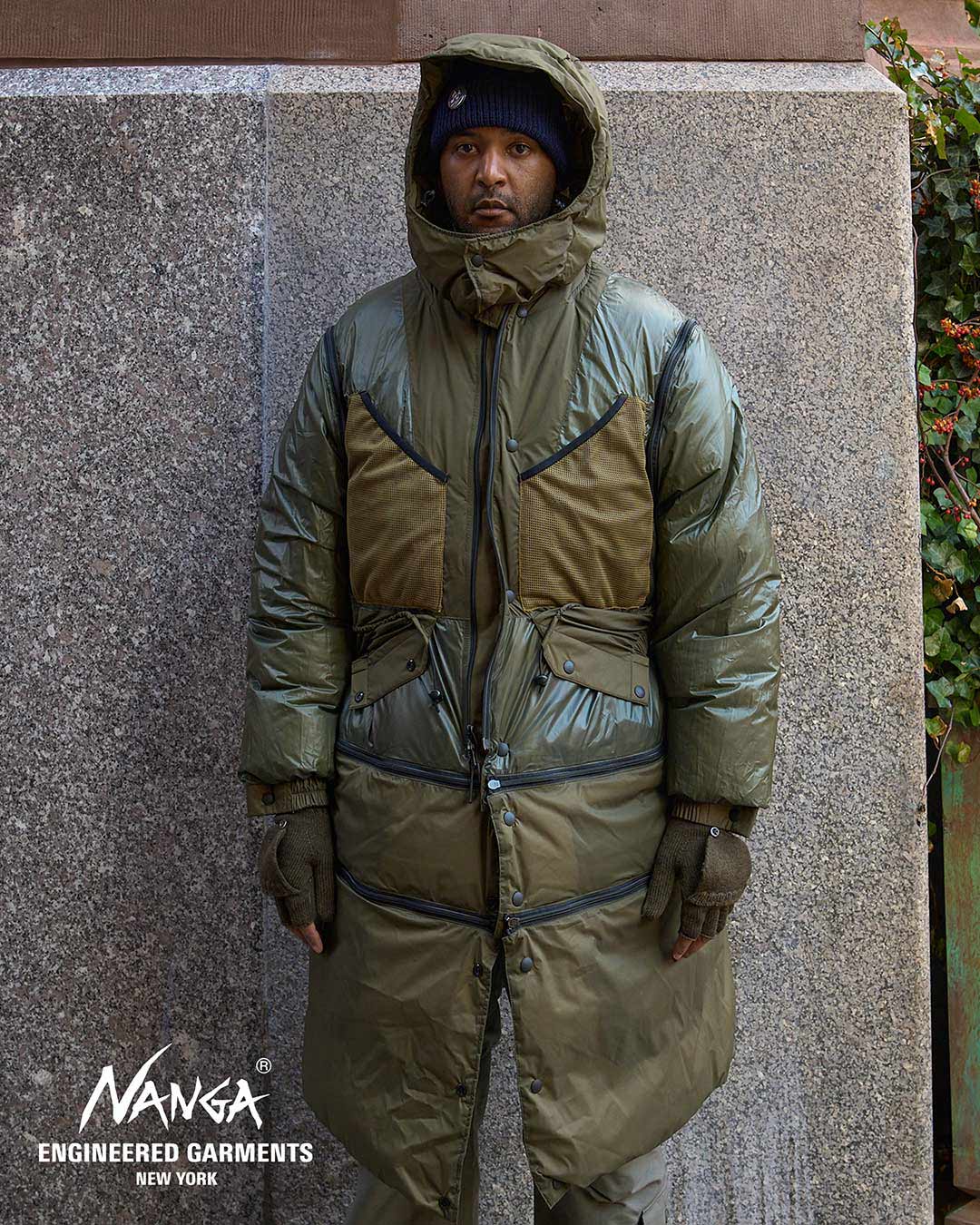 〈ENGINEERED GARMENTS〉 x 〈NANGA〉自由に変形する別注デタッチャブルダウン